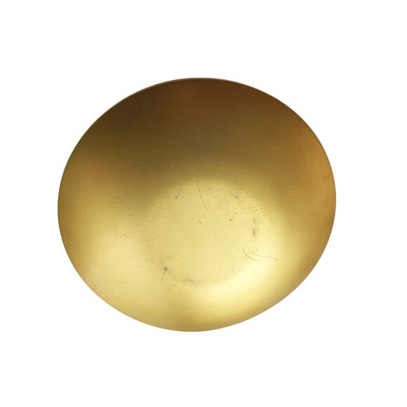 Beautiful Small Ceramic Mosaic Dish Dinnerware Hearts Leaves Gold Gilded Round - Picture 3 of 3